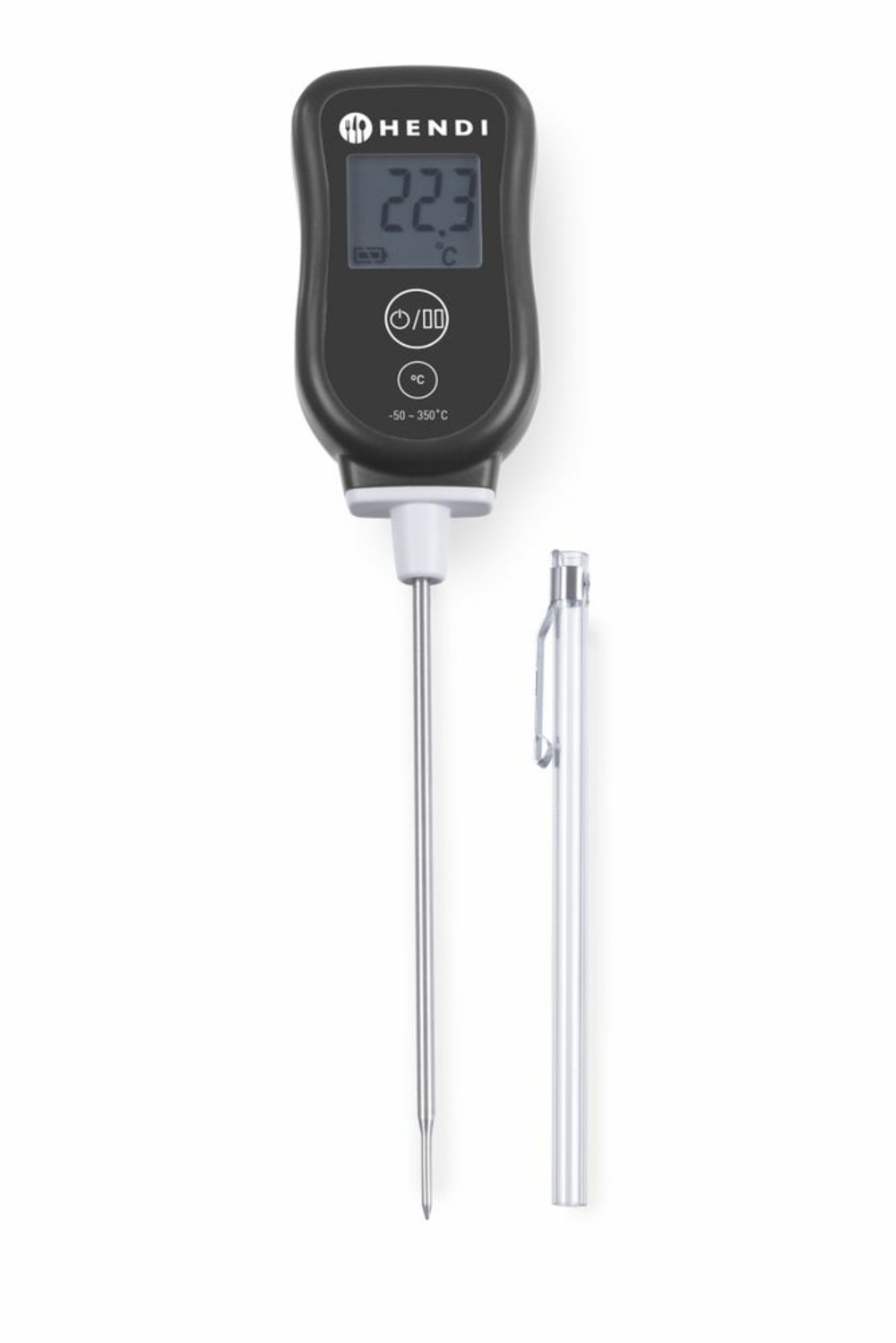 Thermomètre digital avec sonde 204x42x(h)20 mm - hendi