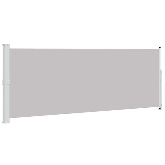 Auvent latéral rétractable de patio 180x514 cm gris