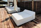 Paloma | bed de plage et piscine | 180x140xh38 cm blanc