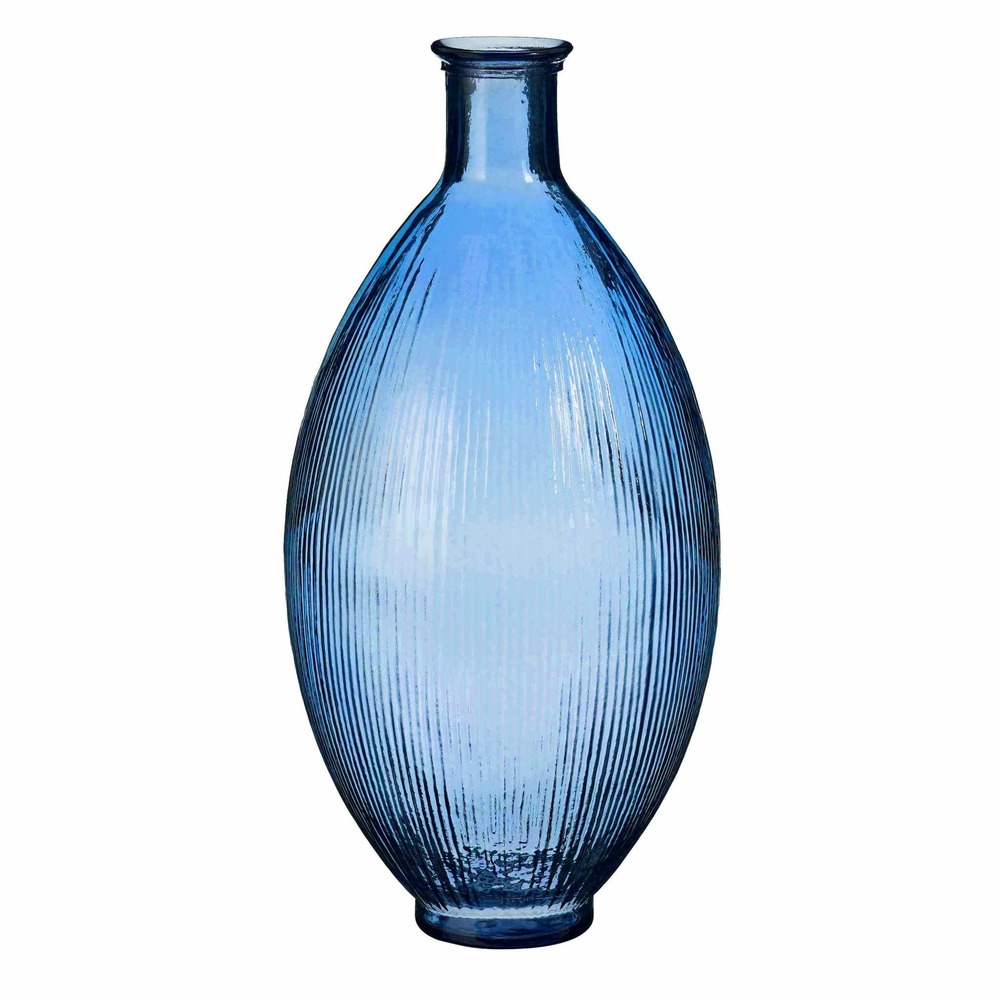Mica decorations vase firenza - 29x29x59 cm - verre - bleu