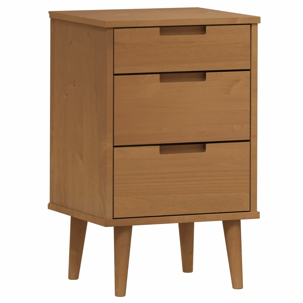 Table de chevet molde marron 40x35x65 cm bois de pin solide