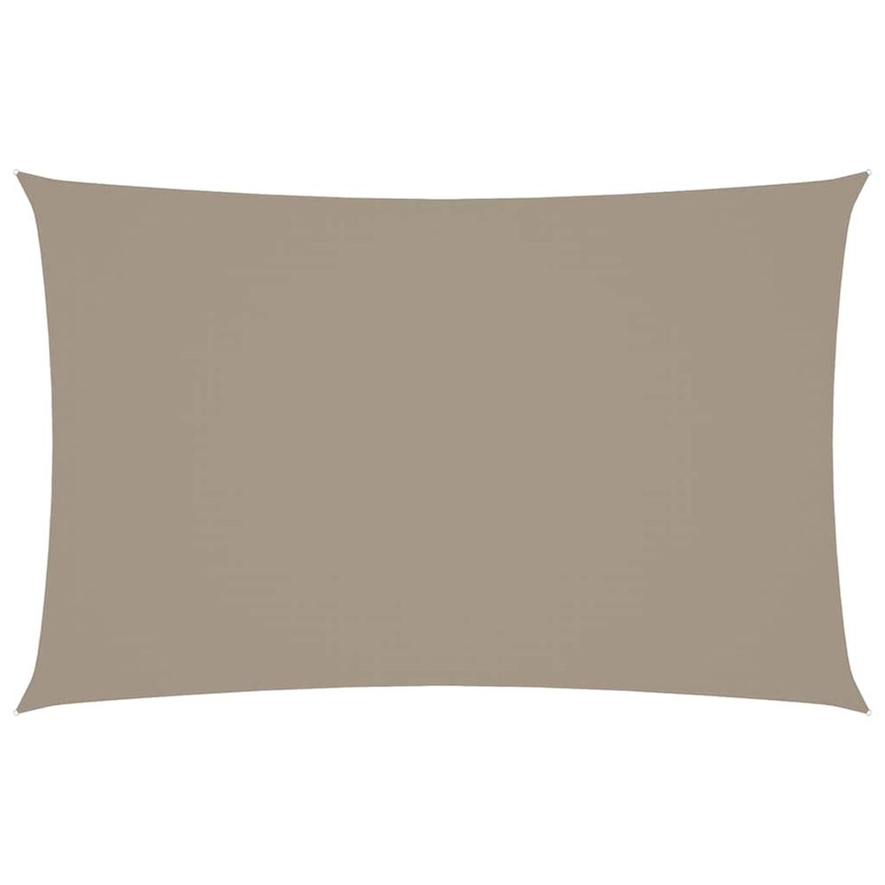 Voile de parasol tissu oxford rectangulaire 4x7 m taupe