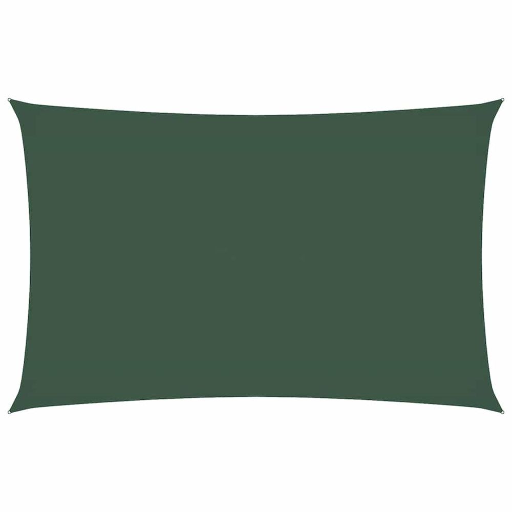Voile de parasol tissu oxford rectangulaire 2,5x5 m vert foncé
