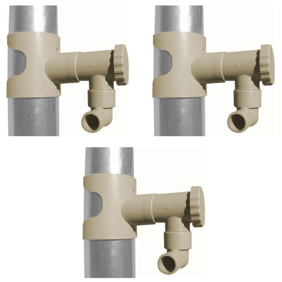 Récupérateur d'eau pour gouttière circulaire (lot de 3)
