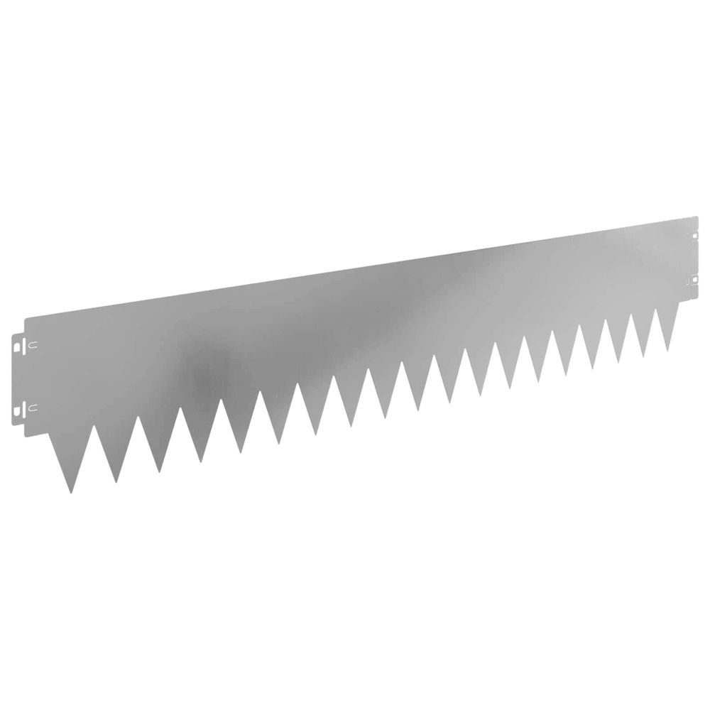 Bordure de pelouse 20 pc 103 x 20 cm acier argenté