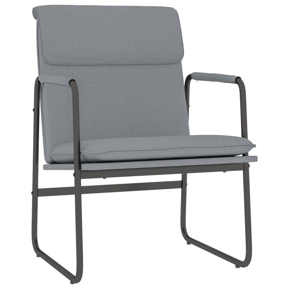 Chaise longue gris clair 55x64x80 cm tissu bain de soleil