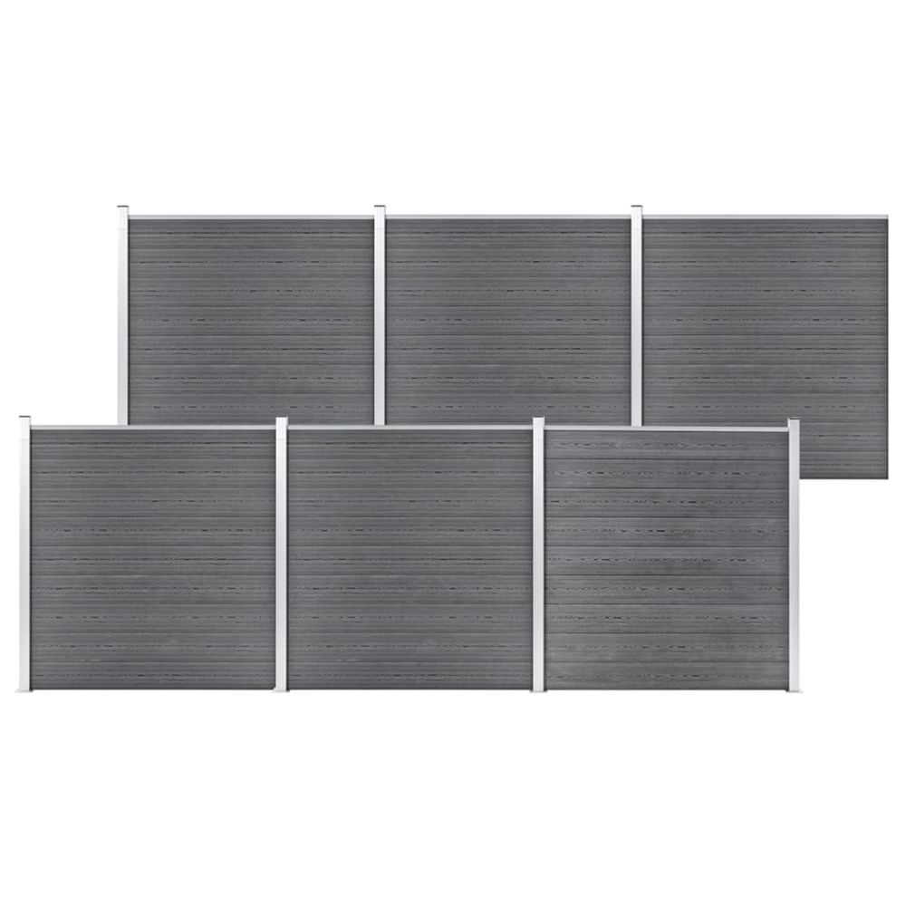 Clôture de jardin wpc 1045x186 cm gris