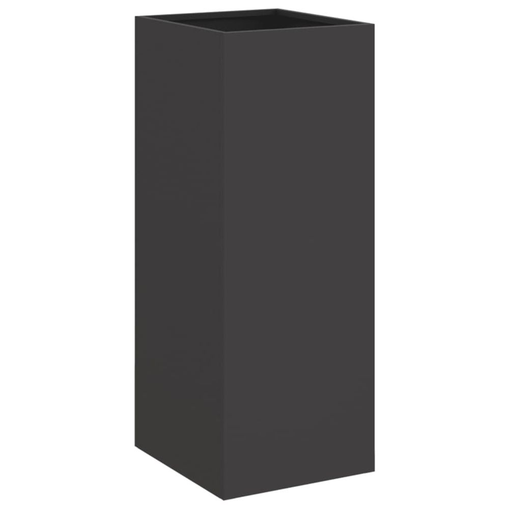 Jardinière d'extérieur noir 32x29x75 cm acier