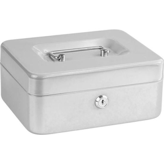 Caissette a monnaie - - money 5020 light grey - ouverture a clé, acier gris clair