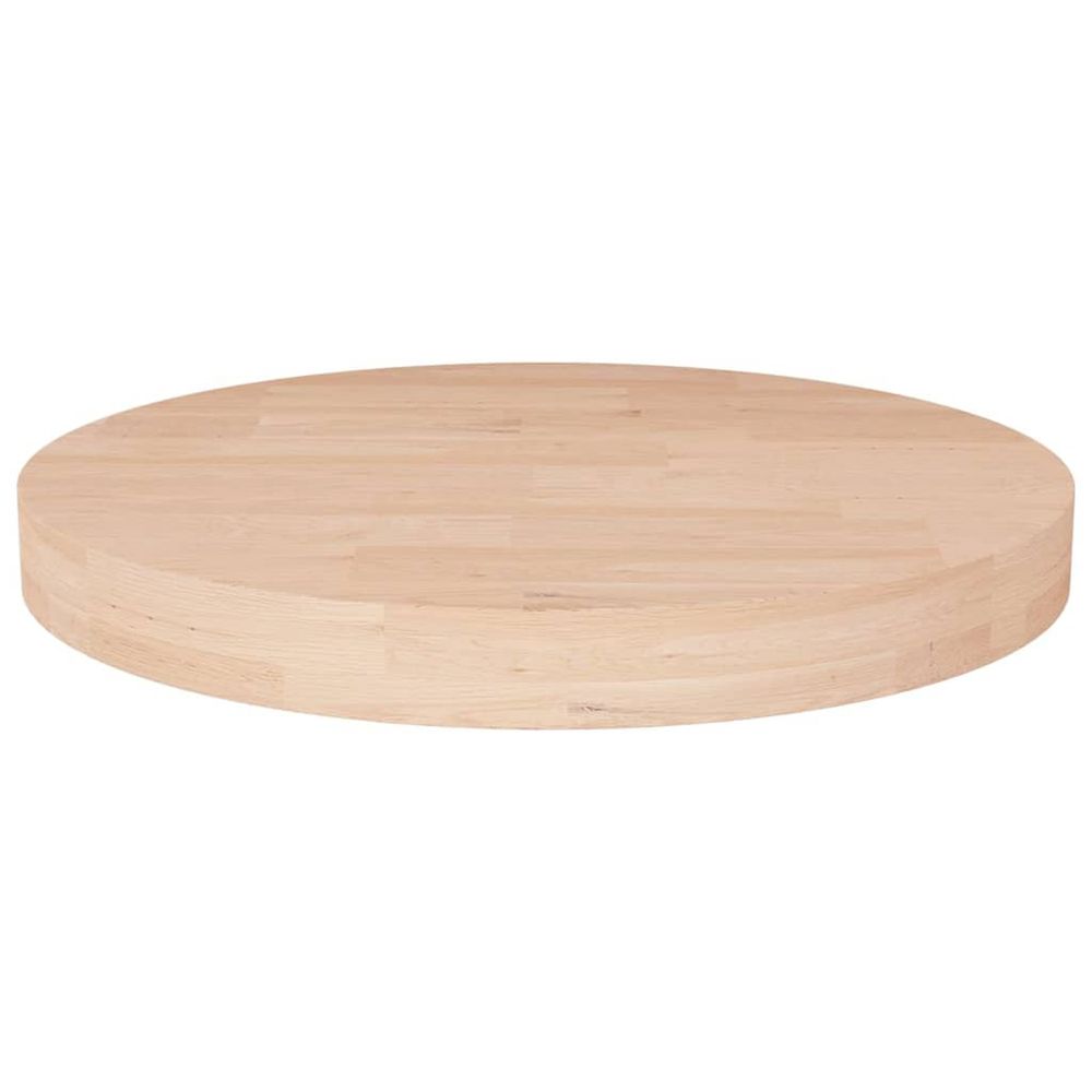 Dessus de table rond ø40x4 cm bois de chêne massif non traité