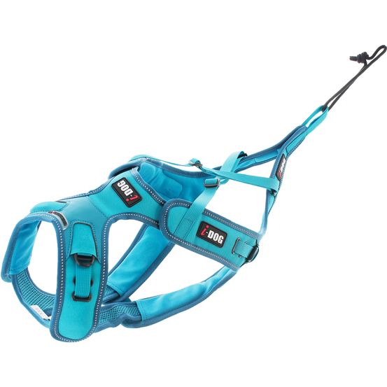 Harnais canicross, canivtt phoenix gamme alm - bleu, taille xxs