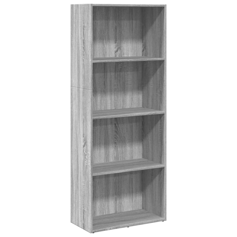Bibliothèque sonoma gris 60x30x152 cm bois d'ingénierie