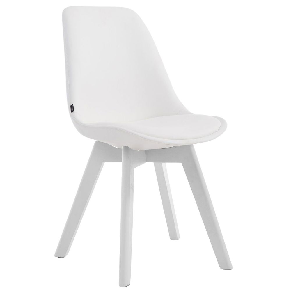Chaise manado simili cuir blanc