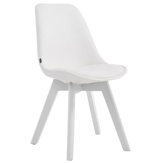 Chaise manado simili cuir blanc