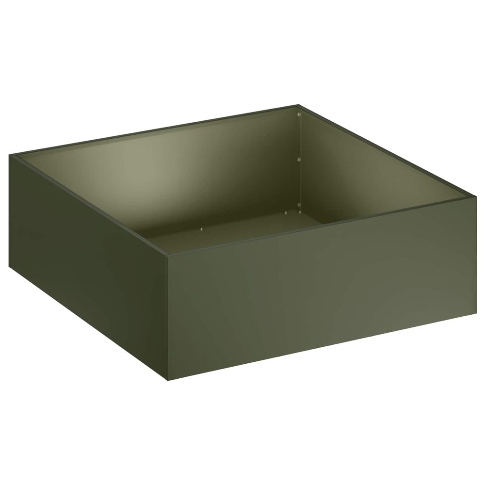 Cache-pot de jardin vert olive 60 x 60 x 20 cm
