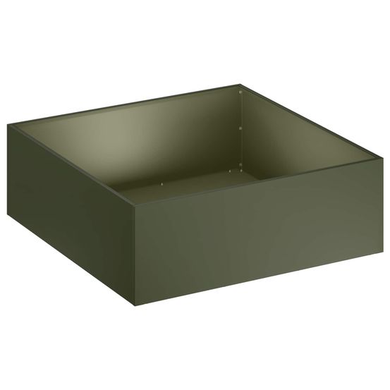 Cache-pot de jardin vert olive 60 x 60 x 20 cm