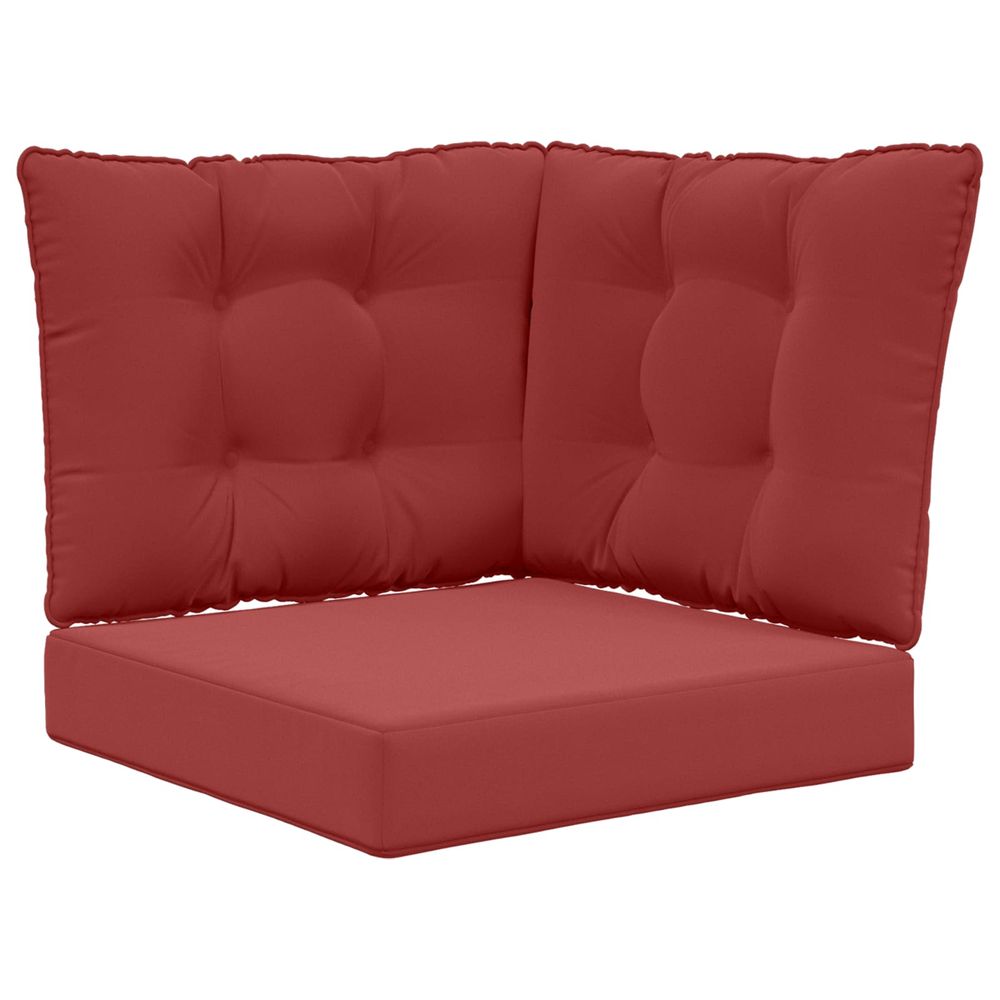 Coussin de canapé d'extérieur polyester bordeaux 50,5 x 50,5 cm