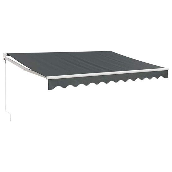 Auvent rétractable anthracite 3,5x2,5 m tissu et aluminium
