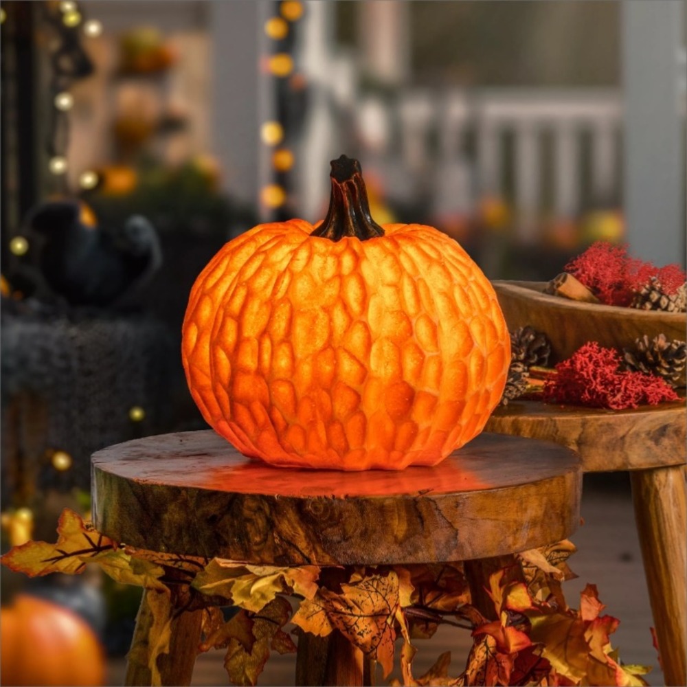 Citrouille lumineuse solaire 20 cm