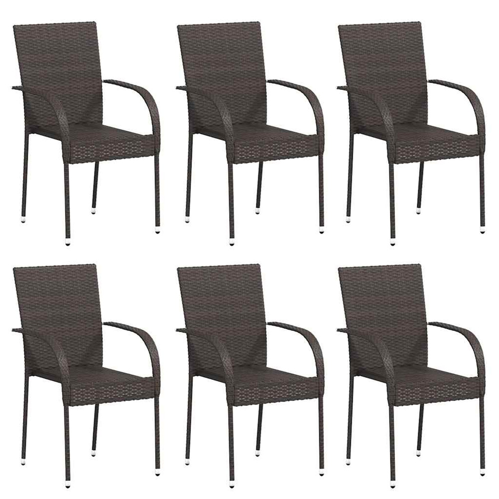 Chaises empilables d'extÃ©rieur 6 pcs
