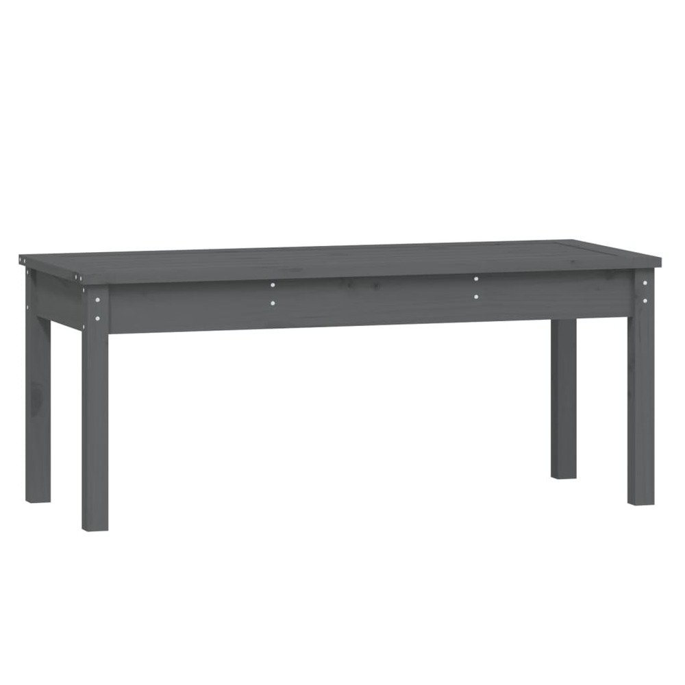 Banc de jardin meuble de patio d'extérieur terrasse 109 x 44 x 45 cm bois massif de pin gris