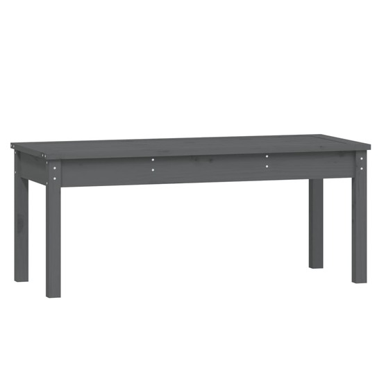 Banc de jardin meuble de patio d'extérieur terrasse 109 x 44 x 45 cm bois massif de pin gris