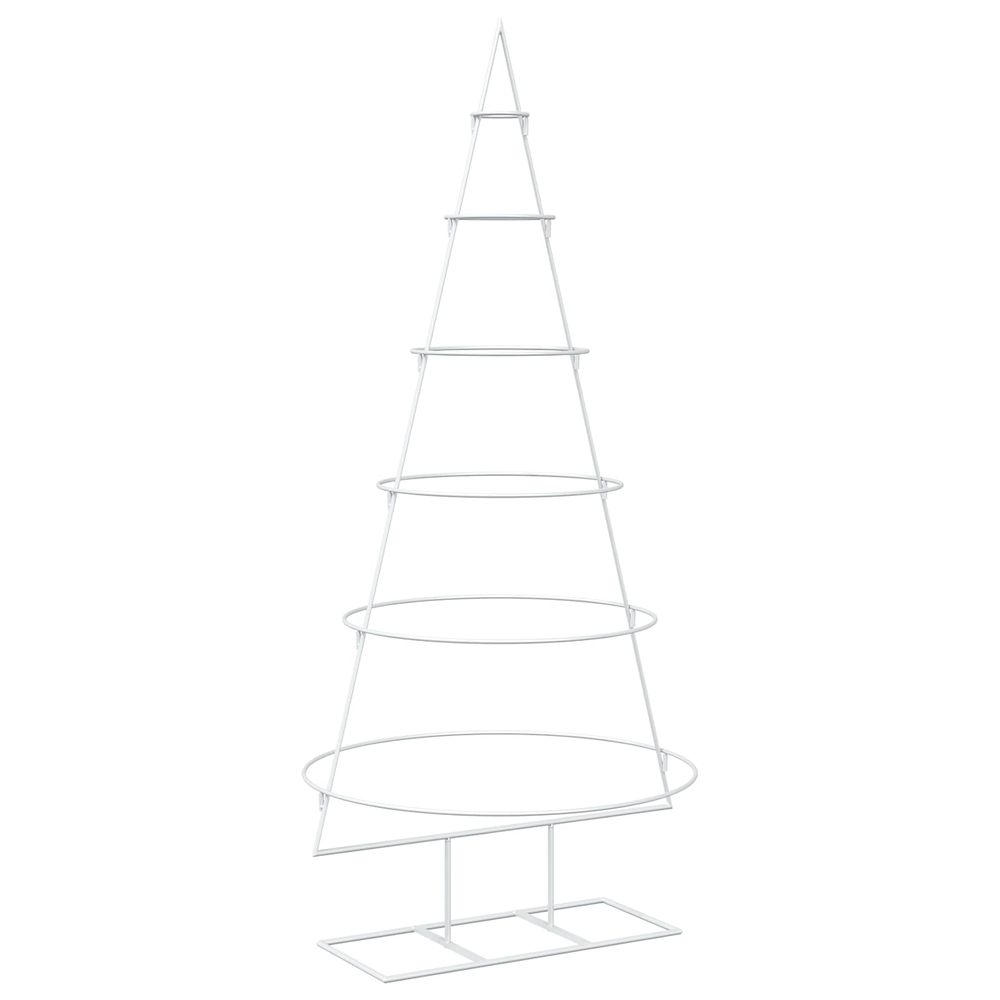 Sapin de noël en métal avec support kuopio 150 cm acier blanc