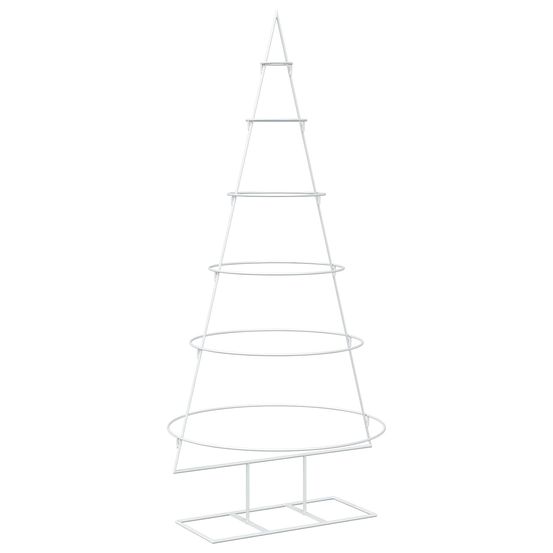Sapin de noël en métal avec support kuopio 150 cm acier blanc