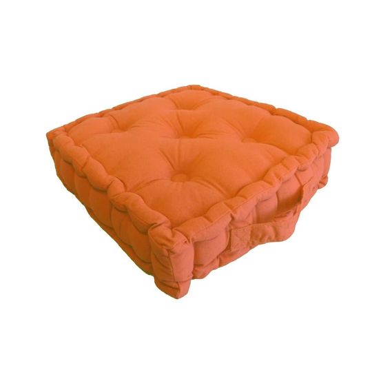 Coussin de sol en coton 40 cm orange