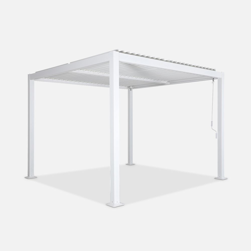Pergola bioclimatique aluminium et acier lames orientables 3x3m palace