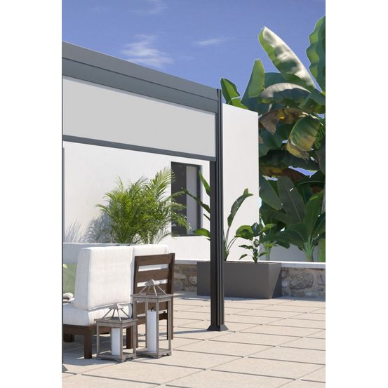 Store brise-vue lateral 3m pour pergola bioclimatique adossee