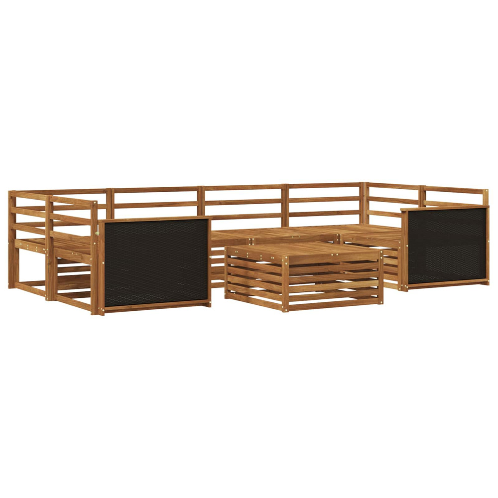 Ensemble de canapés d'extérieur 7 pcs naturel