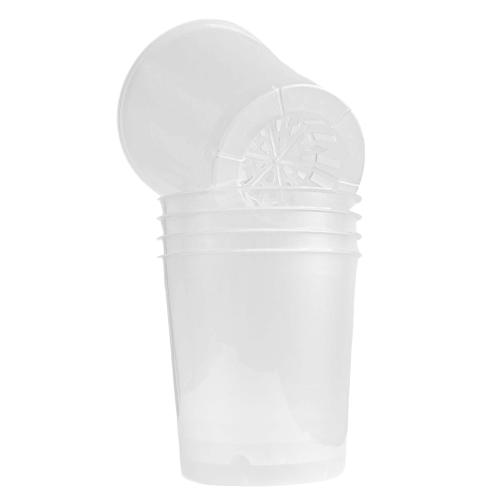 Pot transparent pour plantes - pot transparent troué de culture - pot de 9cm - x10 unités