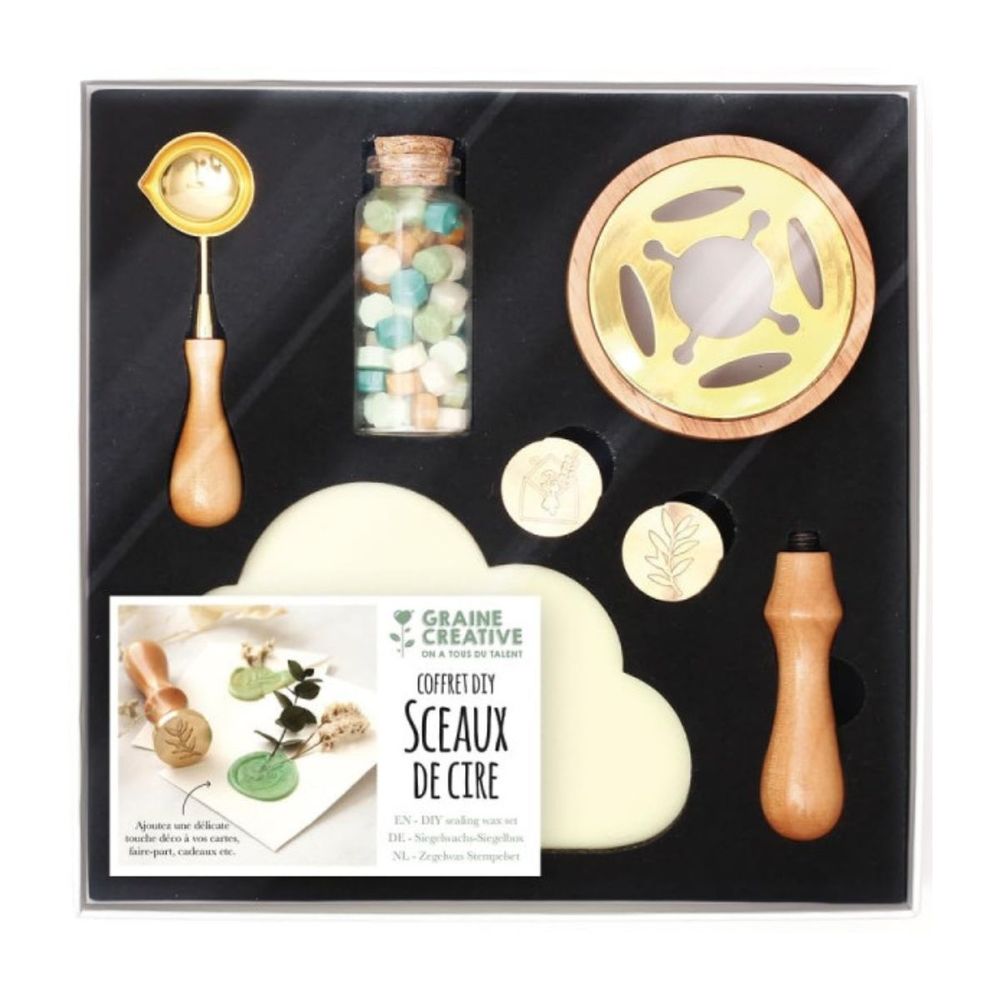 Coffret sceau et cire à cacheter - fleur