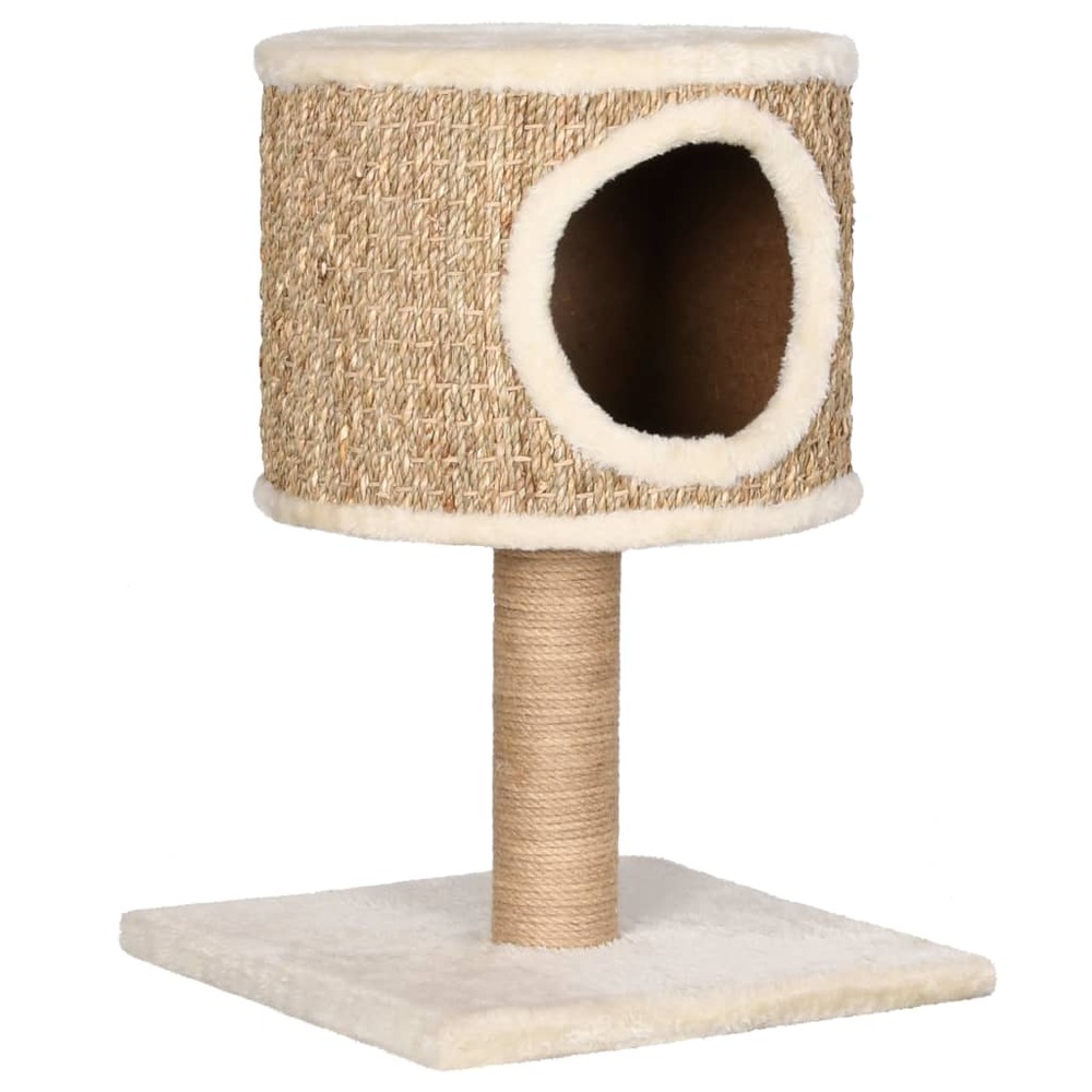Arbre à chat meuble tour grimper jouet grattage grattoir escalade plateforme avec appartement et griffoir 52 cm herbiers mari