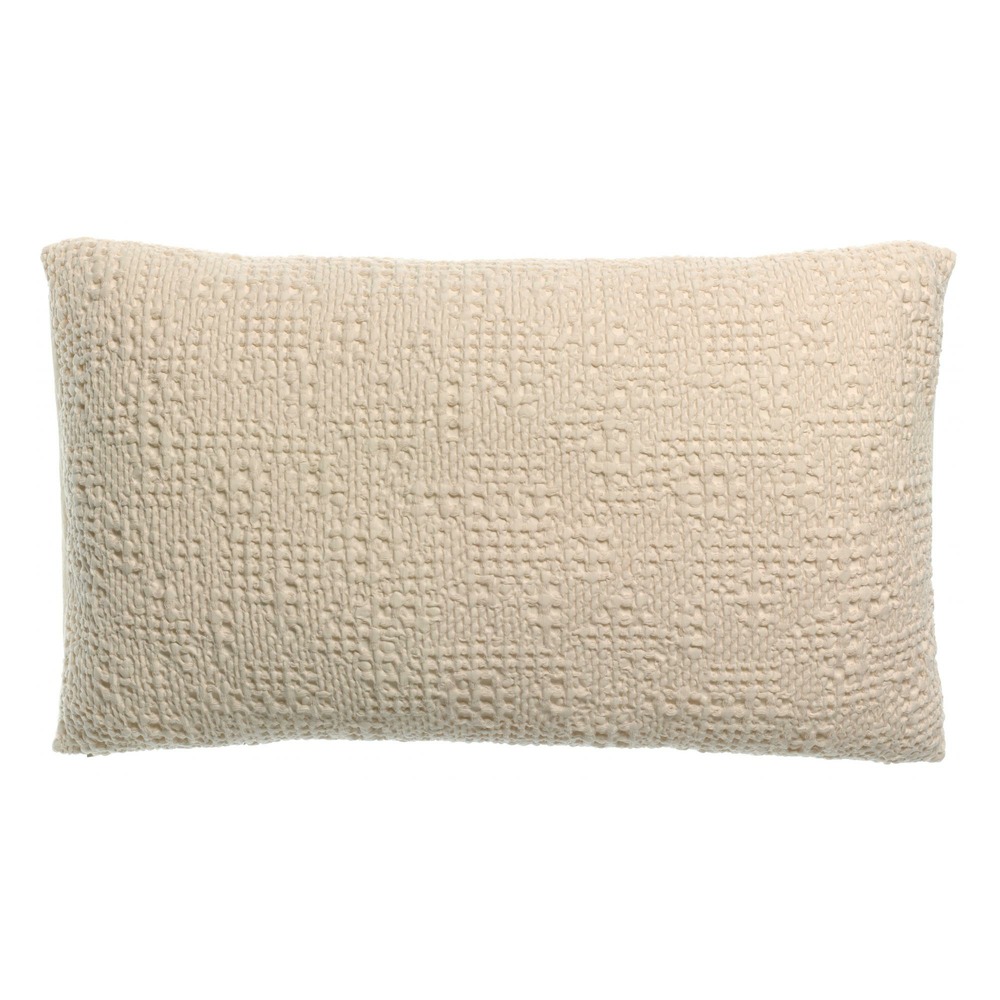 Coussin stonewashed tana creme 40 x 65 cm