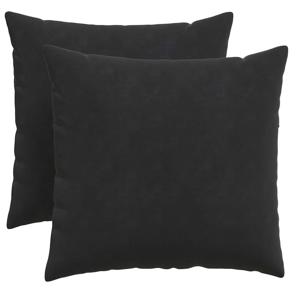Coussins de canapé 2 pcs noir 50 x 50 cm