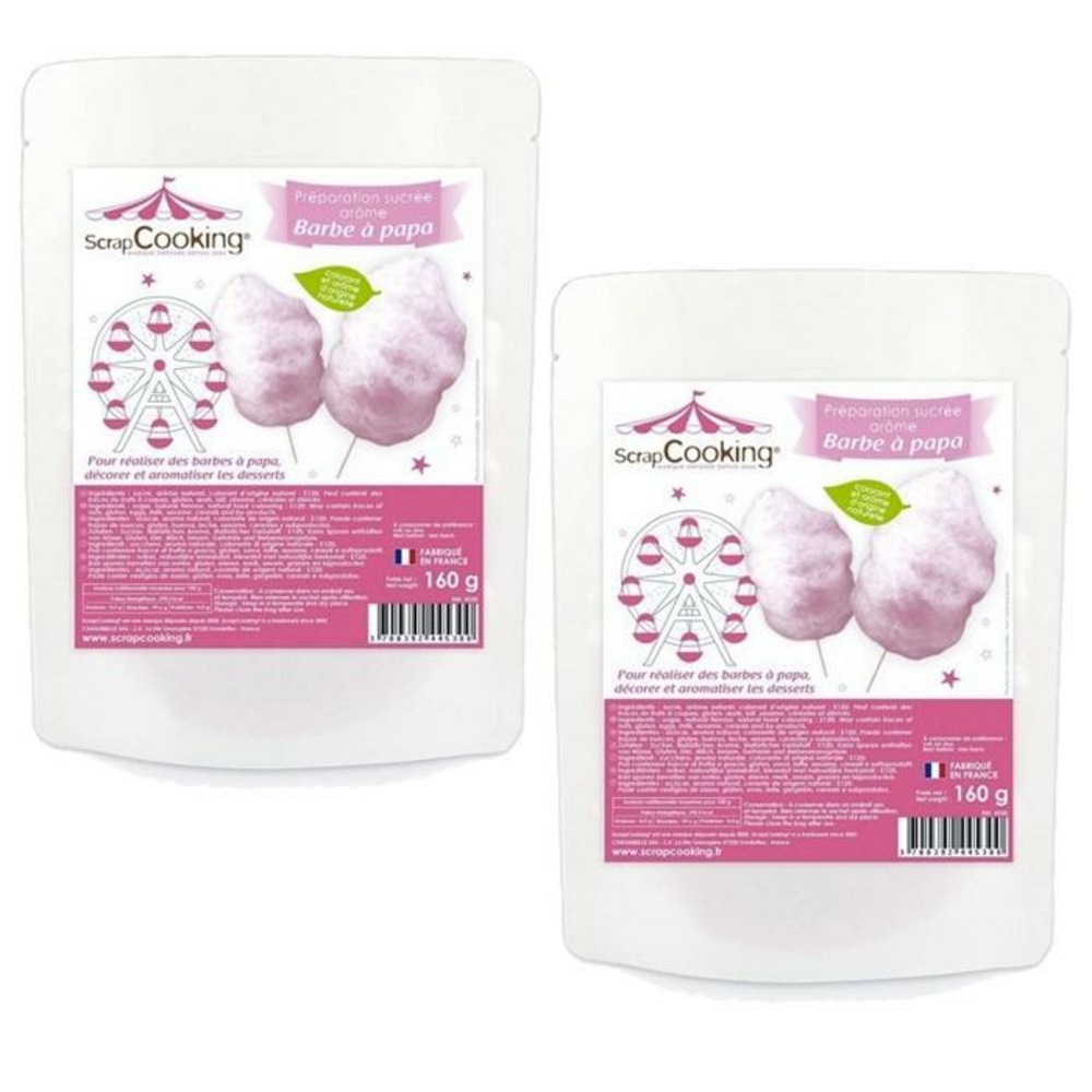 Préparation barbe à papa rose 320 g