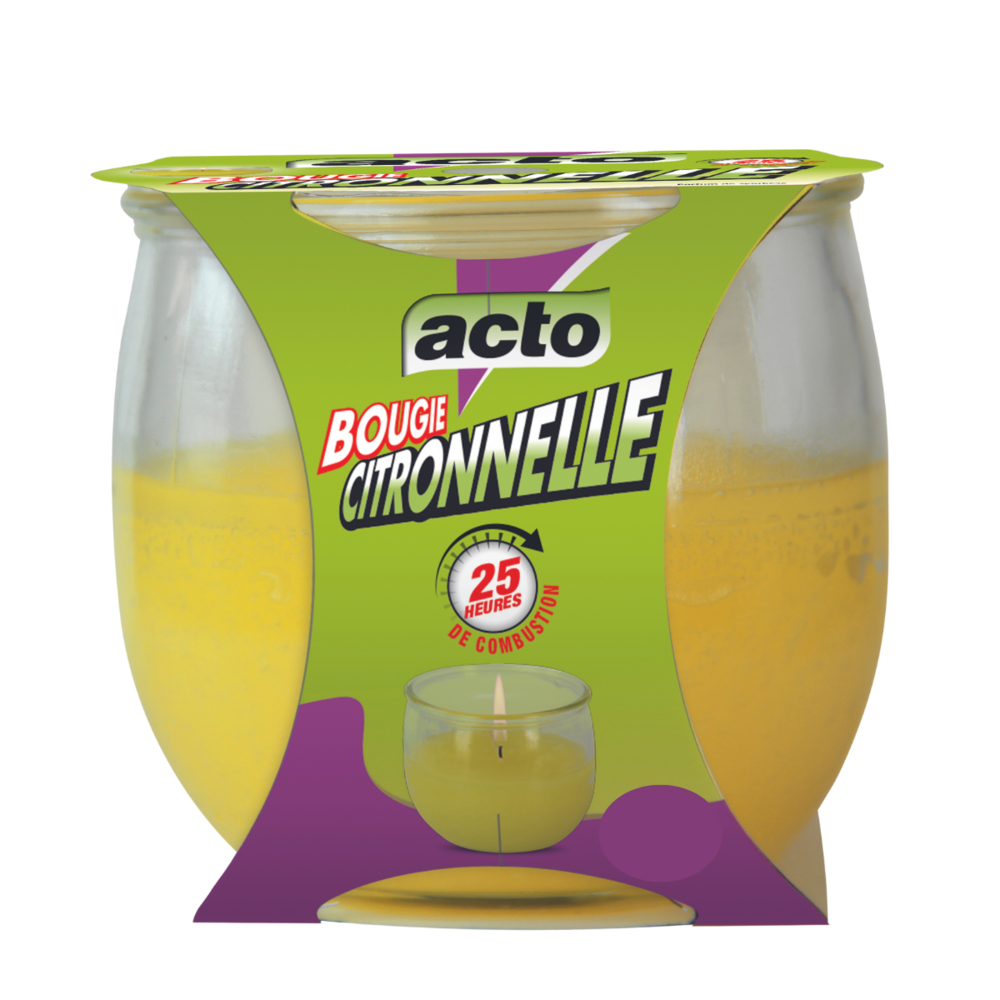Bougies acto citronnelle: ambiance et sécurité pour vos soirées