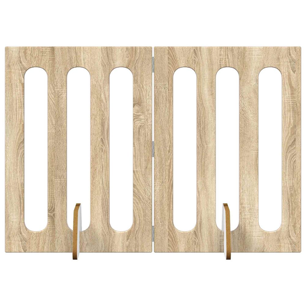 Clôture pliable pour animaux 2 pc chêne sonoma