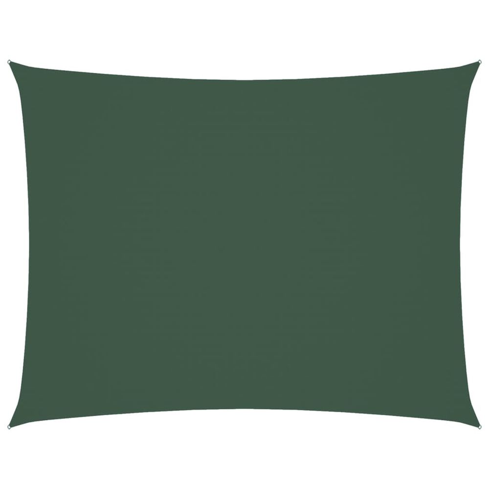 Voile de parasol tissu oxford rectangulaire 6x7 m vert foncé
