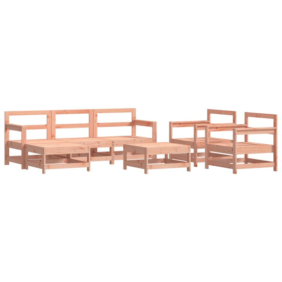 Salon de jardin 7 pcs bois massif douglas