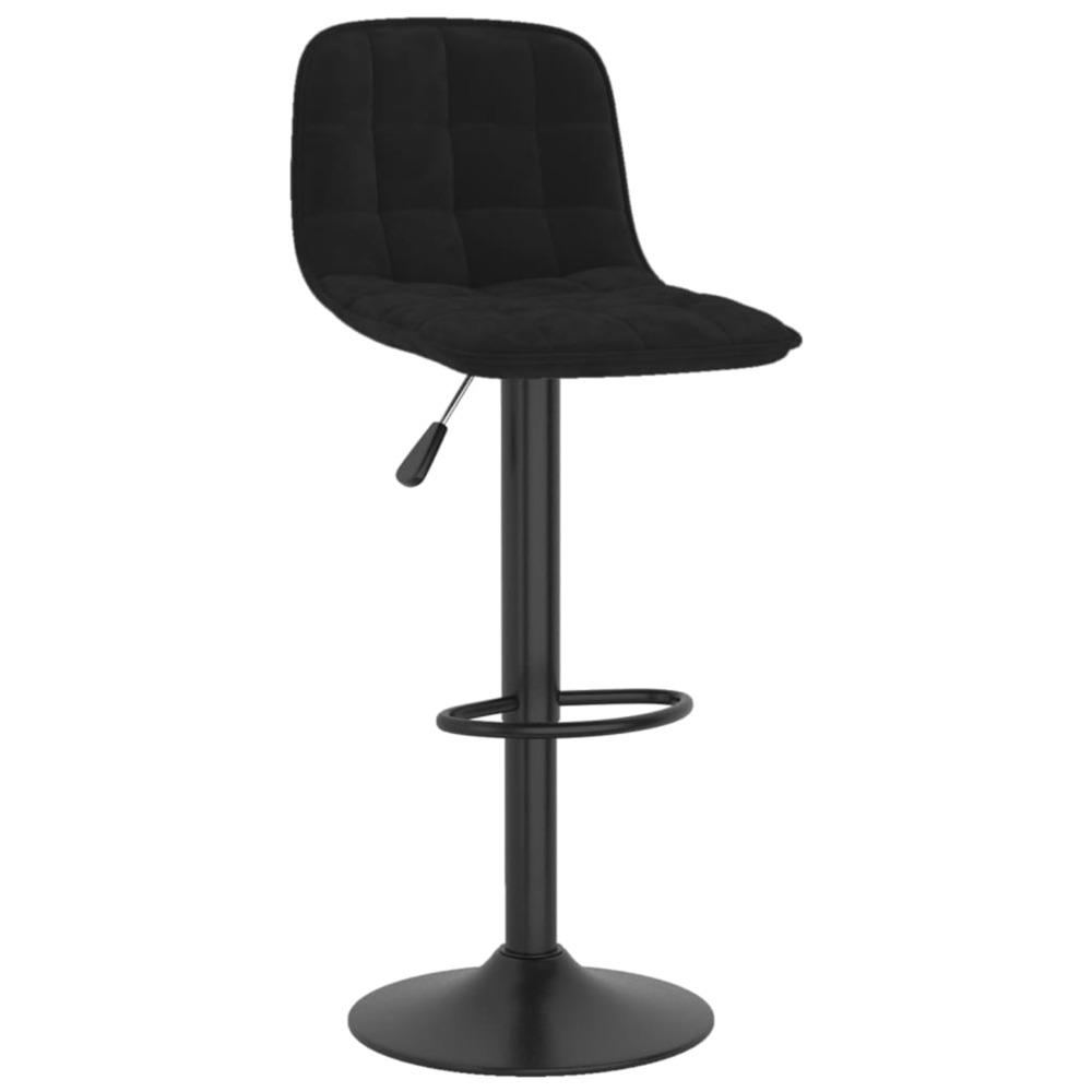 Tabouret de bar noir velours