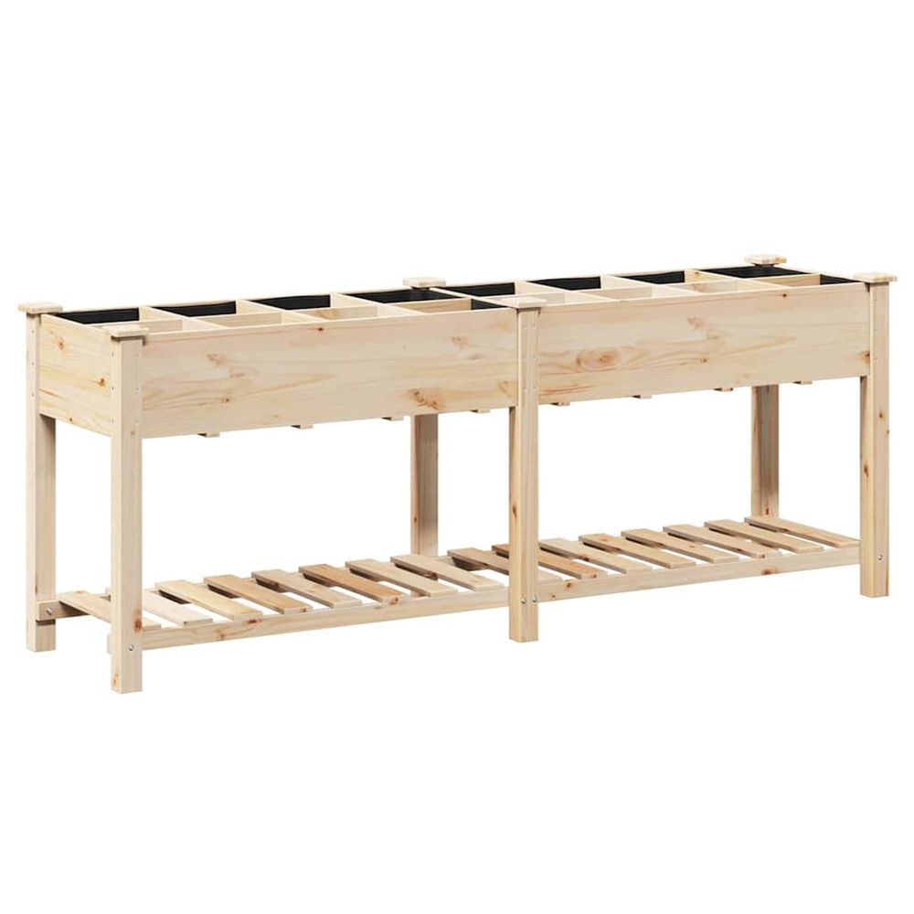 Cache-pot de jardin beige 203,5 x 53 x 76,5 cm