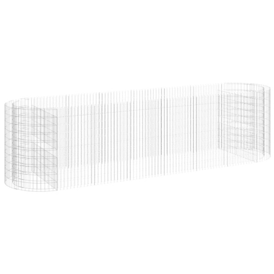 Lit surélevé à gabion fer galvanisé 400x100x100 cm