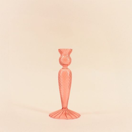 Bougeoir en verre 18cm, perlita