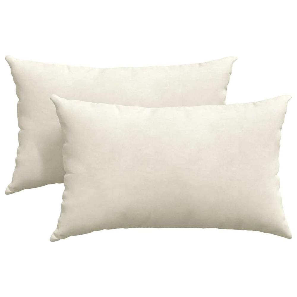 Coussins de canapé 2 pcs crème 50 x 30 cm