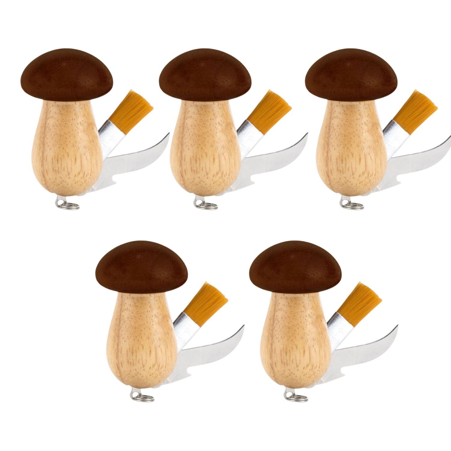 5 couteaux à champignons en forme de champignon
