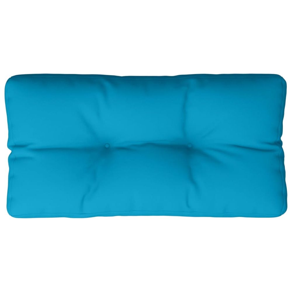 Coussin de palette bleu clair 80x40x12 cm tissu