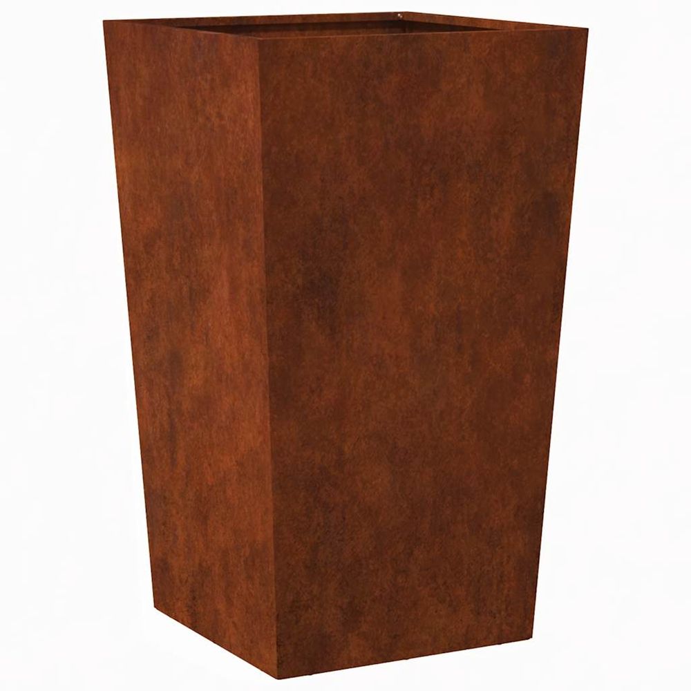 Jardinière d'extérieur 45x45x75 cm acier résistant aux intempéries